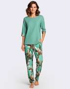 Impetus Women's 3/4 Sleeve Pyjamas with Printed Trousers