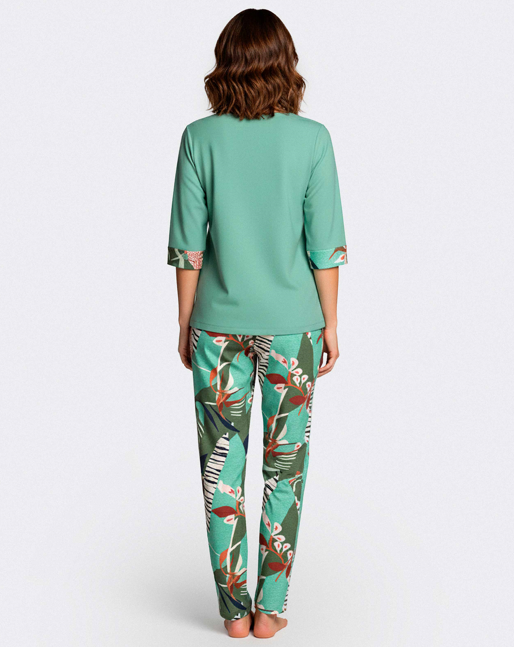 Impetus Pijama mujer manga 3/4 pantalón estampado