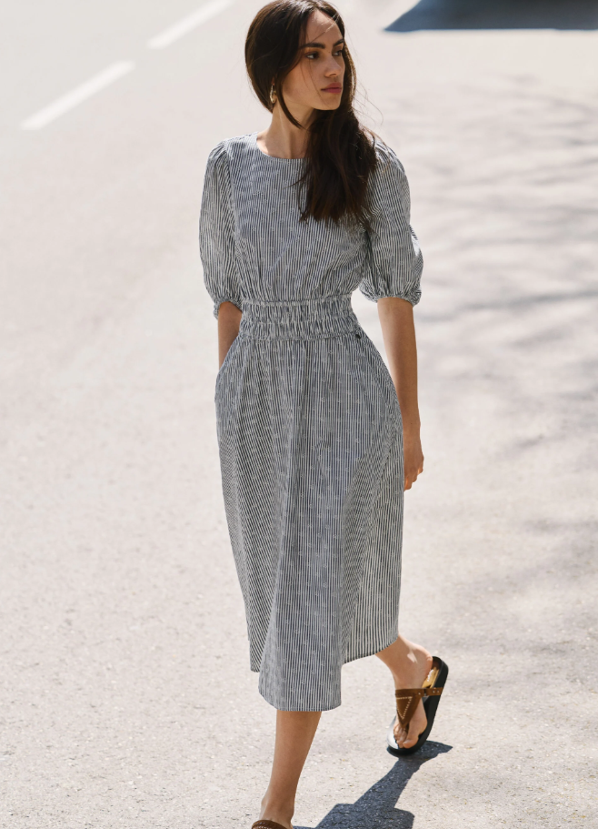 Pepe Jeans Vestido Comprido Às Riscas