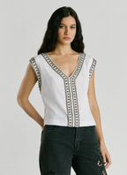 Pepe Jeans T-shirt Decote Em V Com Tachas