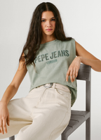 Pepe Jeans Camisa Sem Mangas Logo Calado