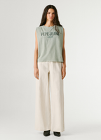 Pepe Jeans Camisa Sem Mangas Logo Calado