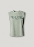 Pepe Jeans Camisa Sem Mangas Logo Calado