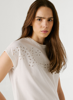 Pepe Jeans T-shirt Detalhes Abertos Florais