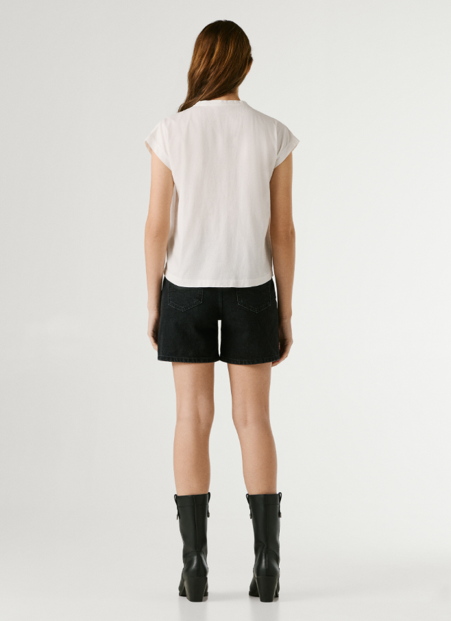 Pepe Jeans T-shirt Detalhes Abertos Florais