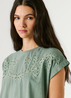 Pepe Jeans T-shirt Detalhes Abertos Florais