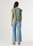 Pepe Jeans T-shirt Detalhes Abertos Florais