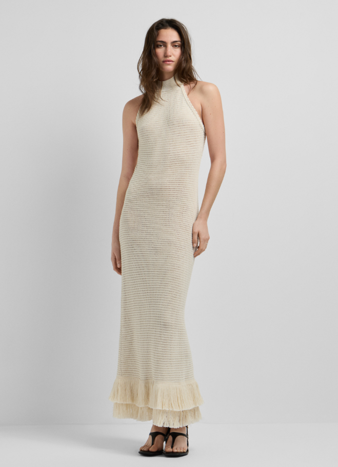 Pepe Jeans Vestido Comprido Crochet