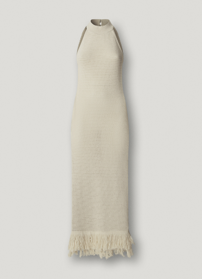 Pepe Jeans Vestido Comprido Crochet