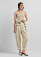 Pepe Jeans Calças Largas De Linho