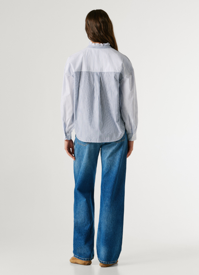 Pepe Jeans Blusa Popelina De Riscas