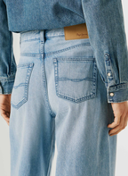 Pepe Jeans Calças Wide Fit e Cintura Subida - Jaimy