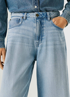 Pepe Jeans Calças Wide Fit e Cintura Subida - Jaimy