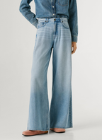 Pepe Jeans Calças Wide Fit e Cintura Subida - Jaimy
