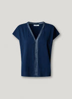 Pepe Jeans T-shirt Decote Em V Com Detalhes Openwork