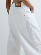 Replay calças Janie jeans pérola corte reto cintura baixa
