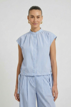 Oui Blusa riscas sem mangas