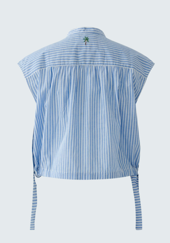 Oui Blusa riscas sem mangas