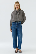 Ouí Blusa xadrez c/laçada