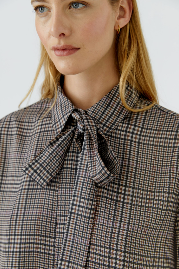 Ouí Blusa xadrez c/laçada