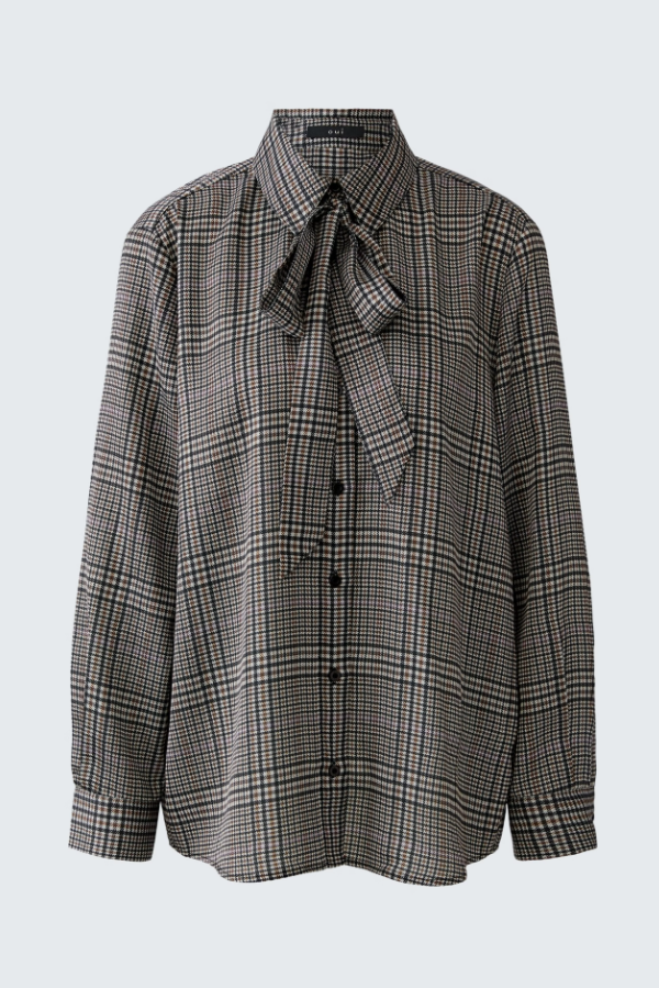 Ouí Blusa xadrez c/laçada