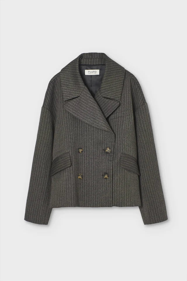 Psophia Blazer risca de giz