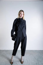 Psophia Camisa Algodão Lã Floral - detalhe