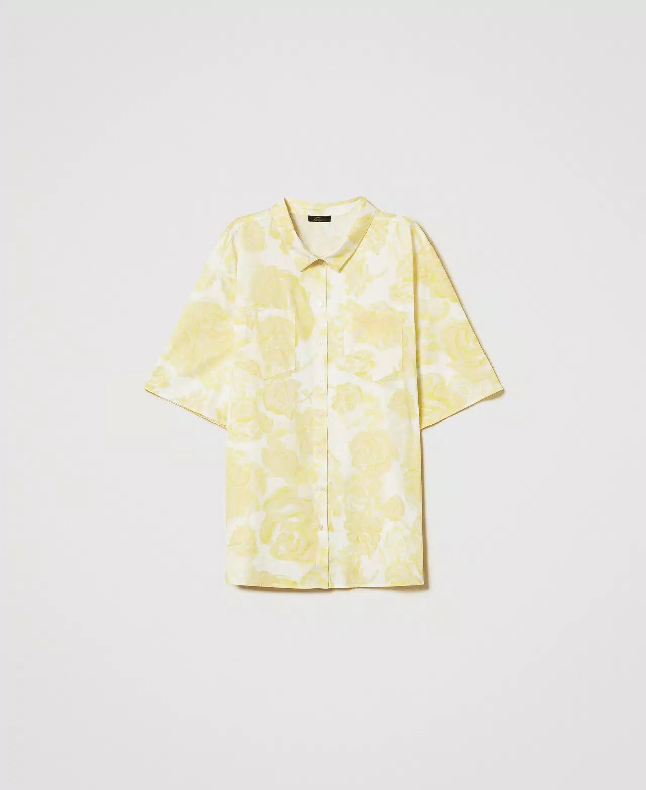 Actitude Camisa Estampada oversize - detalhe