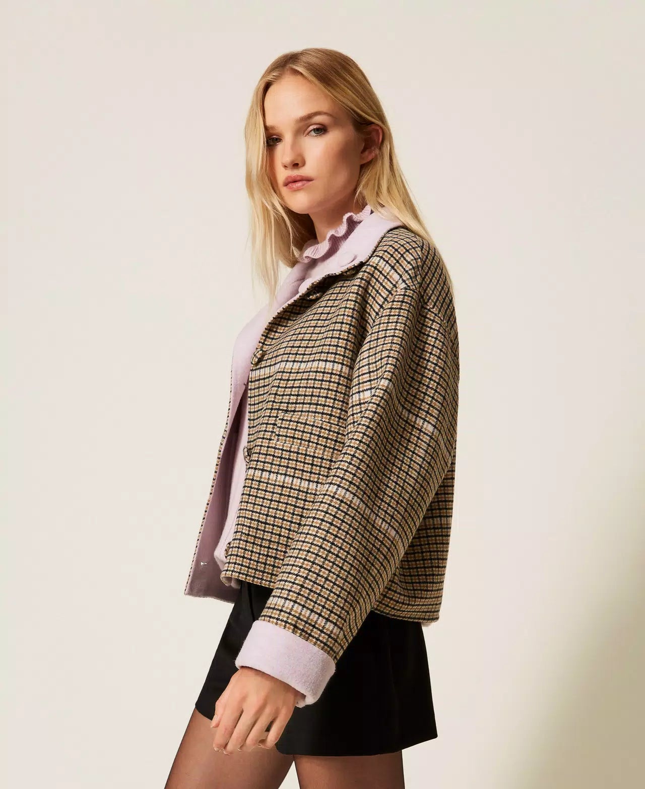 Actitude Casaco Xadrez - vista frontal