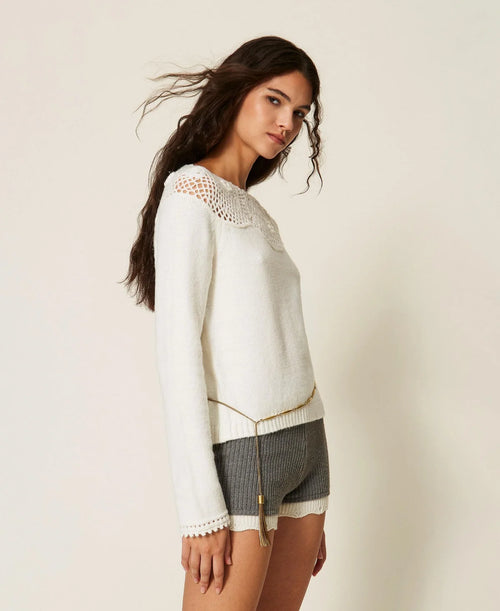 Actitude Sweater com croché