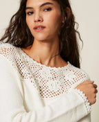 Actitude Sweater com croché