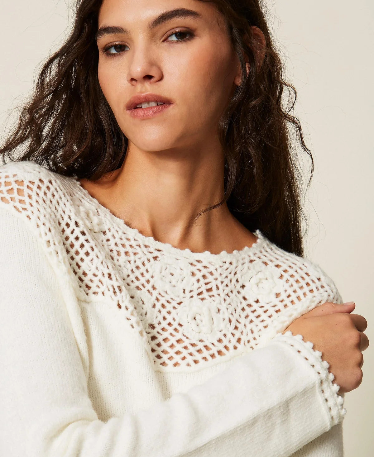 Actitude Sweater com croché