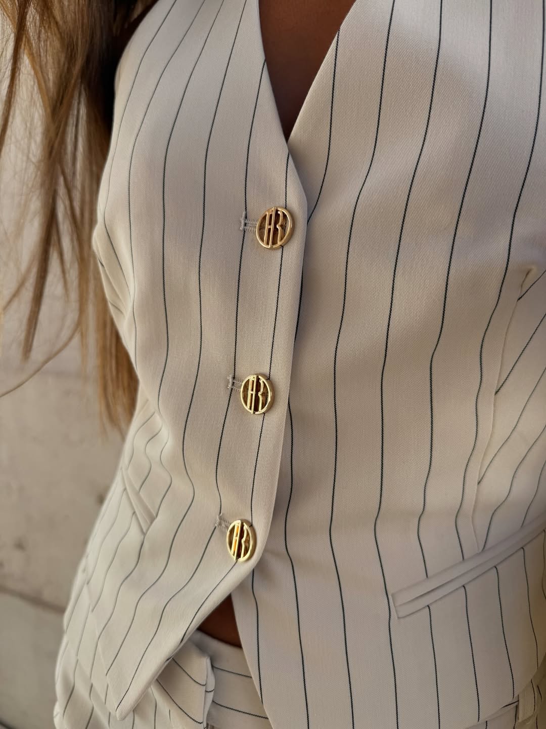 Fracomina Colete às Riscas - vista alternativa