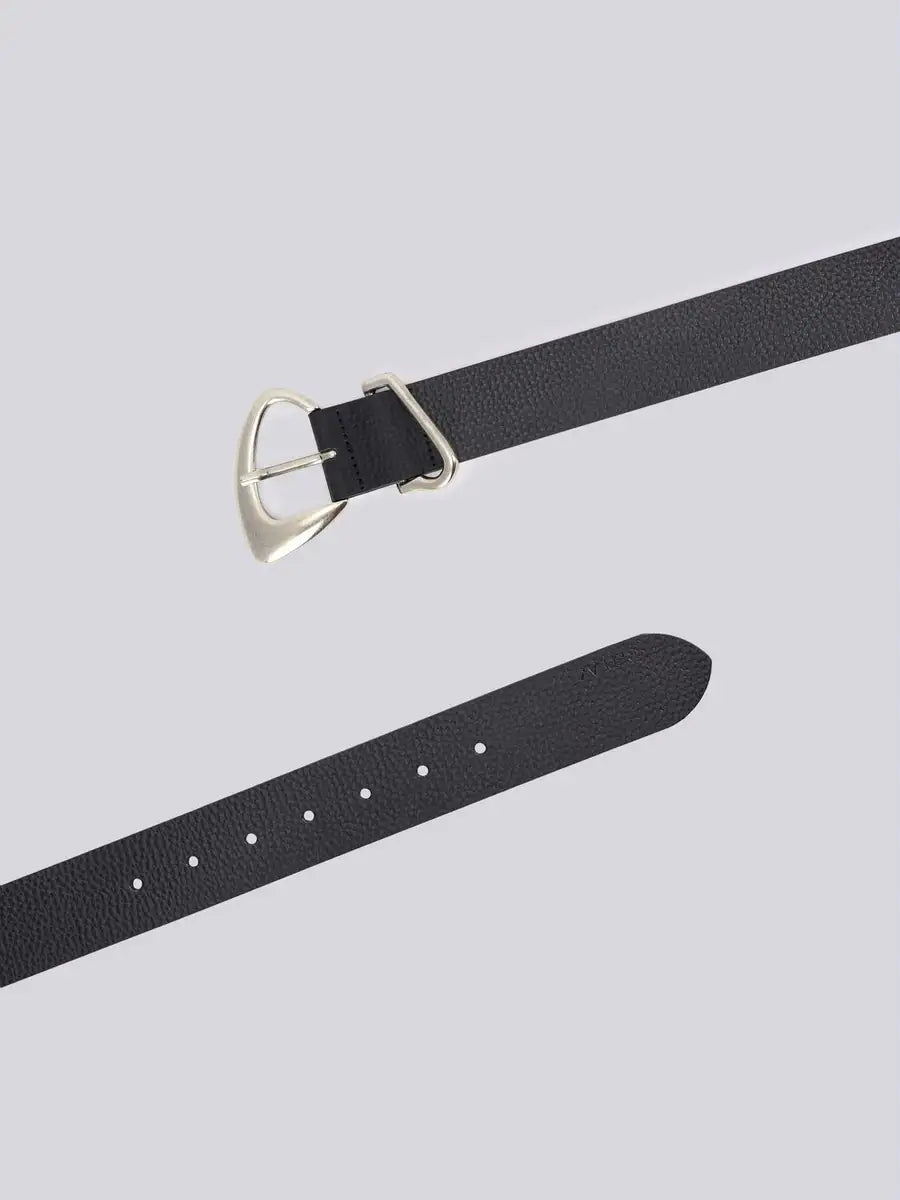 Replay Cinto Couro fivela assimétrica