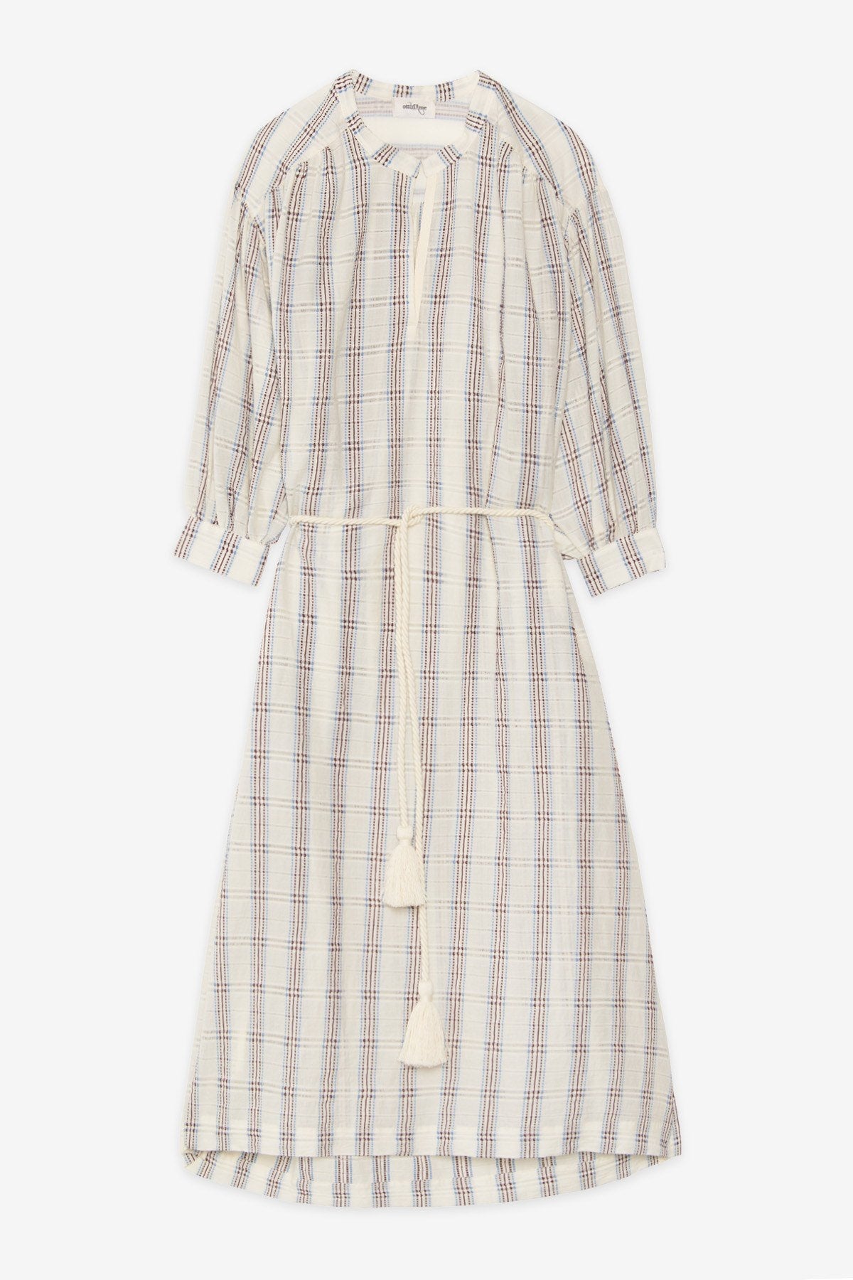 Ottod'Ame Vestido Algodão Midi com Cordão