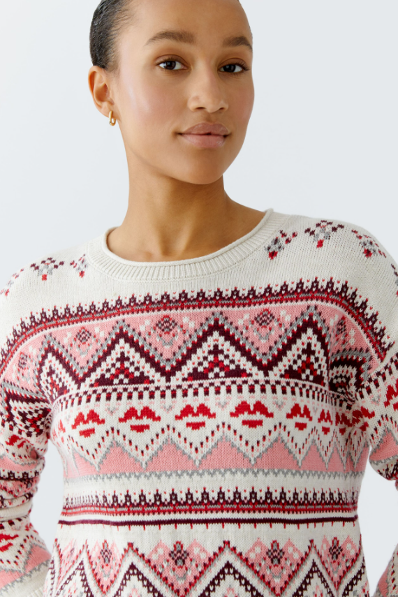 Oui Camisola Algodão Lã Jacquard