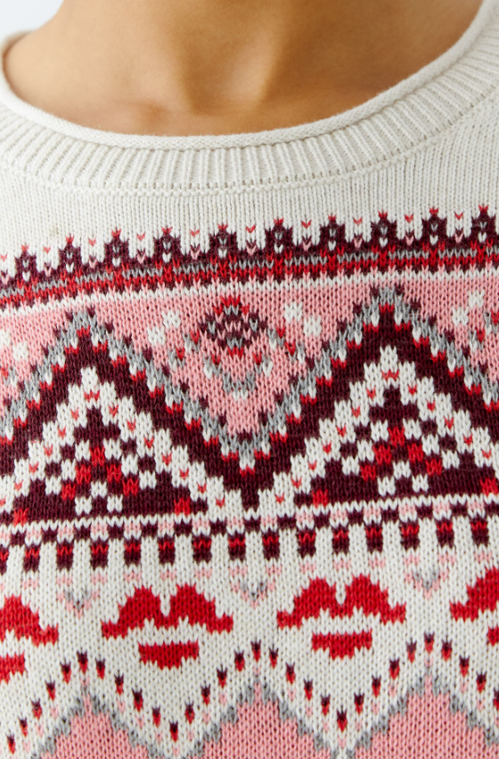 Oui Camisola Algodão Lã Jacquard