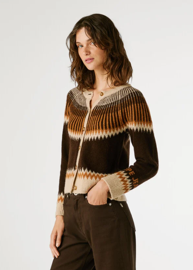 Pepe Jeans Casaco Malha Fairisle