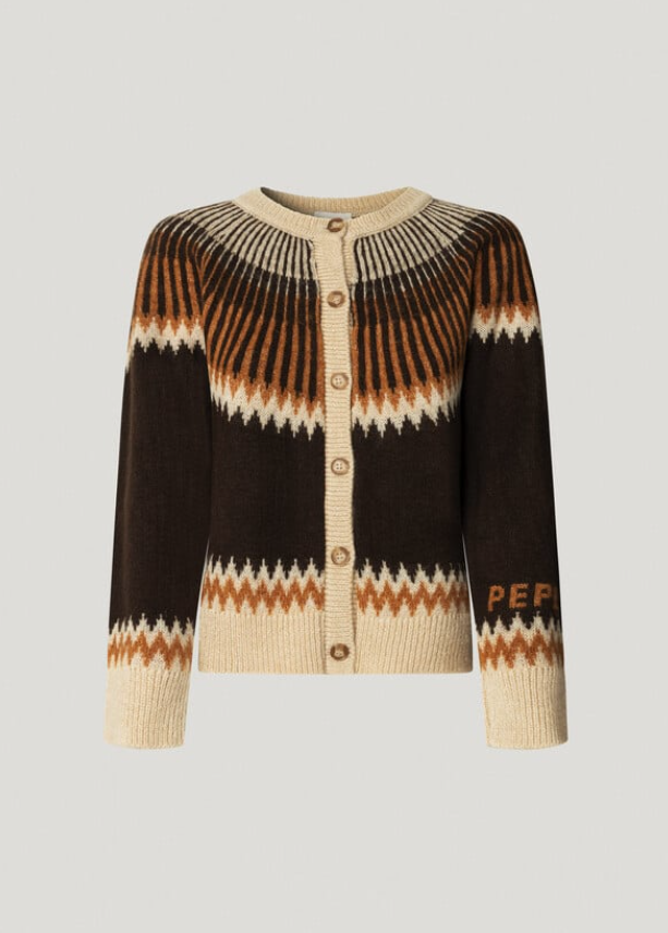 Pepe Jeans Casaco Malha Fairisle