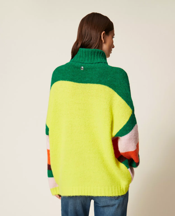 Actitude Malha Riscas gola alta - vista alternativa