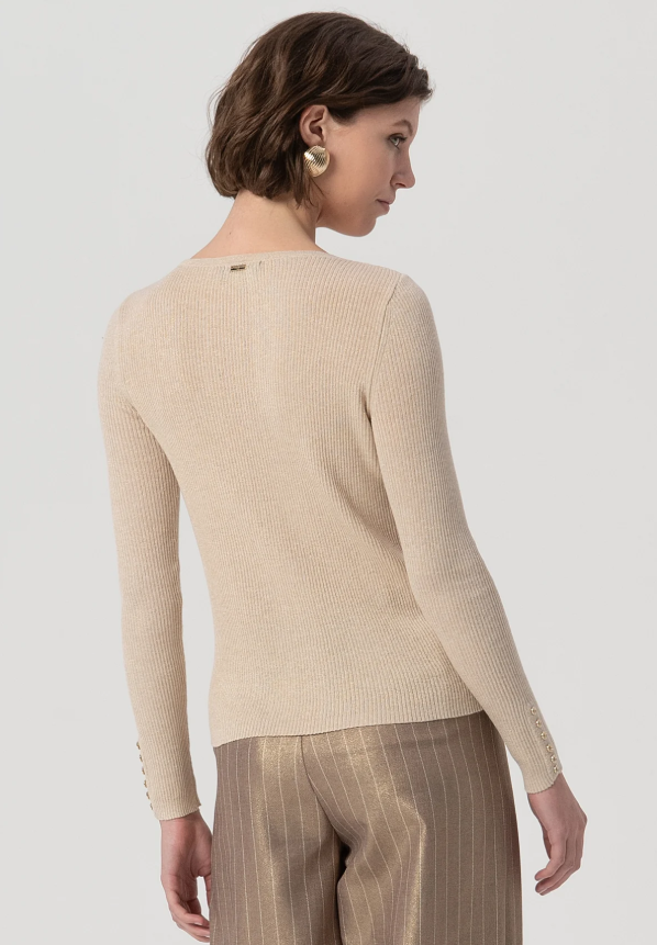 Fracomina Camisola Lurex Lã Malha - vista alternativa