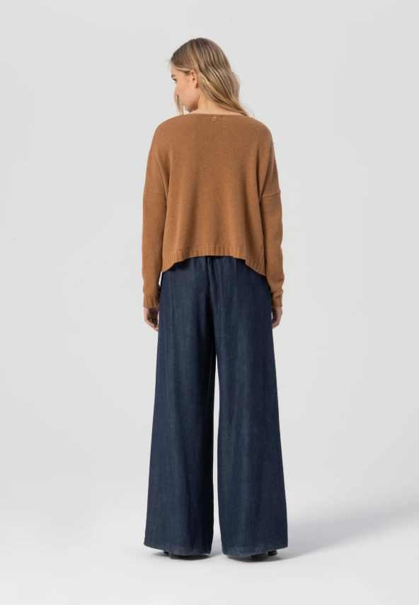 Fracomina Calças Lã Lyoncel Palazzo - vista alternativa