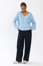 Bejade Camisola Decote V Fantasia Lã - vista alternativa