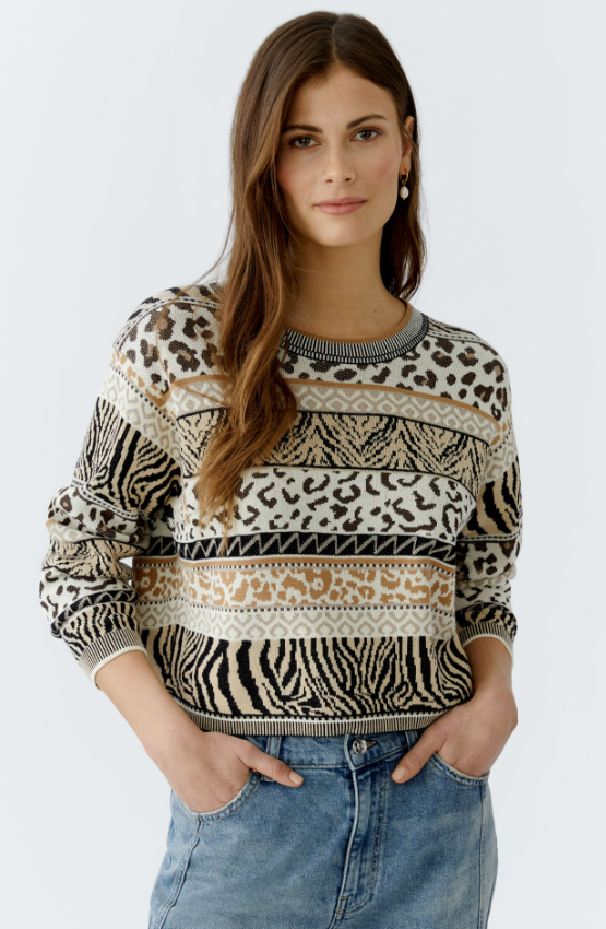 Oui Camisola Algodão Lã Jacquard Modelo 2