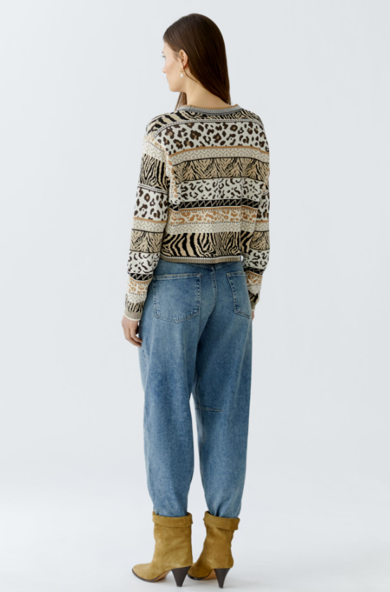 Oui Camisola Algodão Lã Jacquard Modelo 2