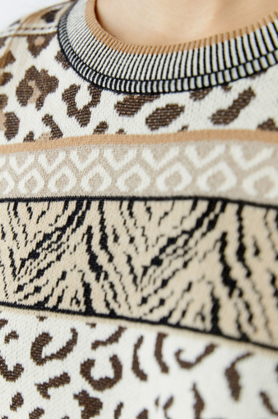 Oui Camisola Algodão Lã Jacquard Modelo 2