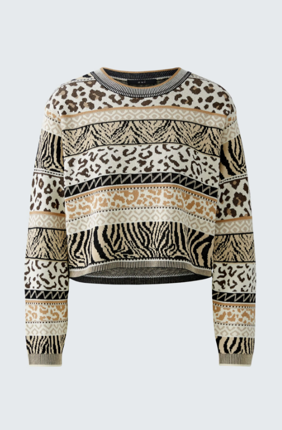 Oui Camisola Algodão Lã Jacquard Modelo 2