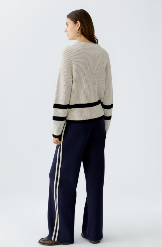 Oui Camisola Algodão Lã às Riscas Modelo 2