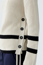 Oui Camisola Algodão Lã às Riscas Modelo 2