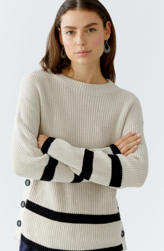 Oui Camisola Algodão Lã às Riscas Modelo 2 - vista alternativa